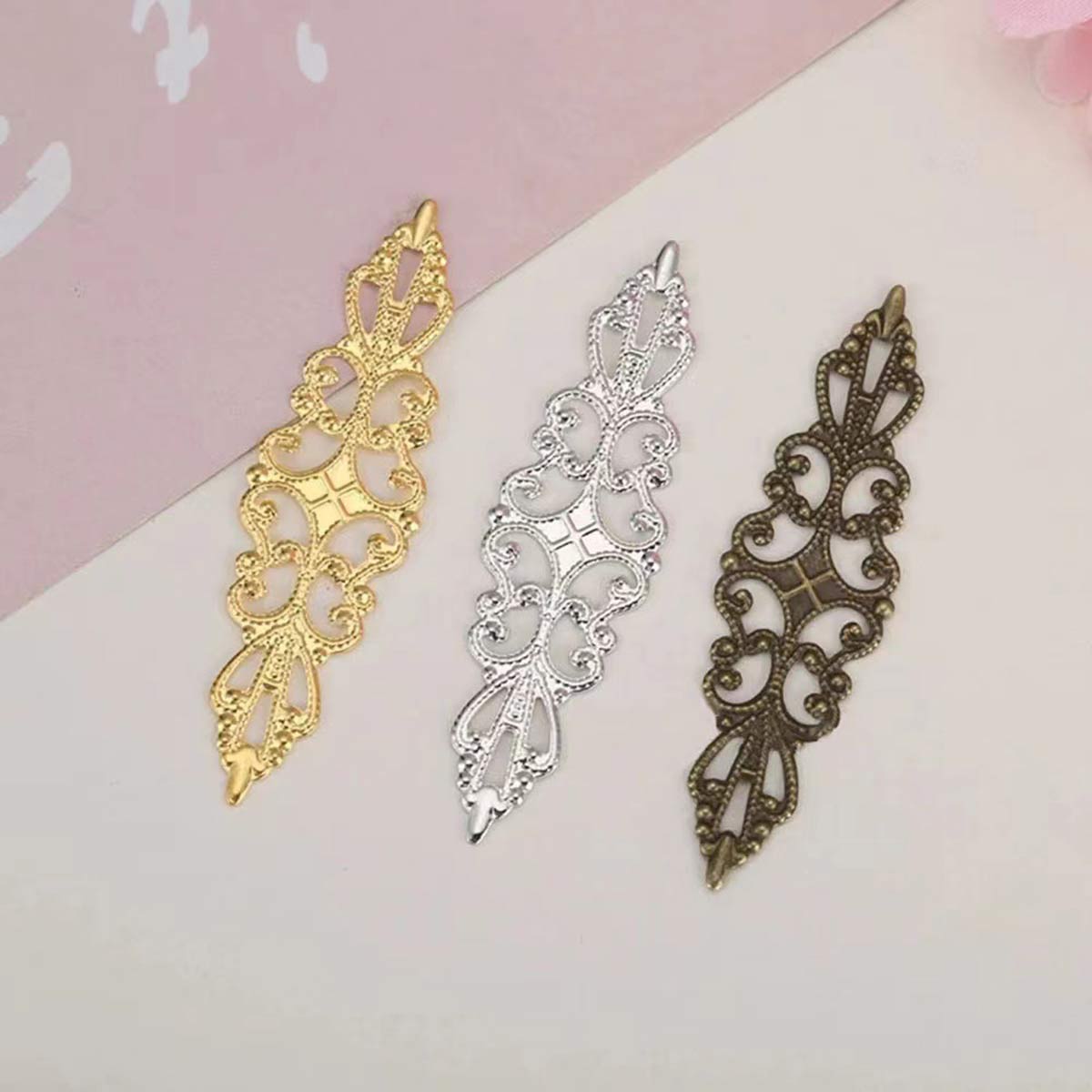 200PCS Hollow Rhombus Charm Fi - Embellishment Crafts review and price