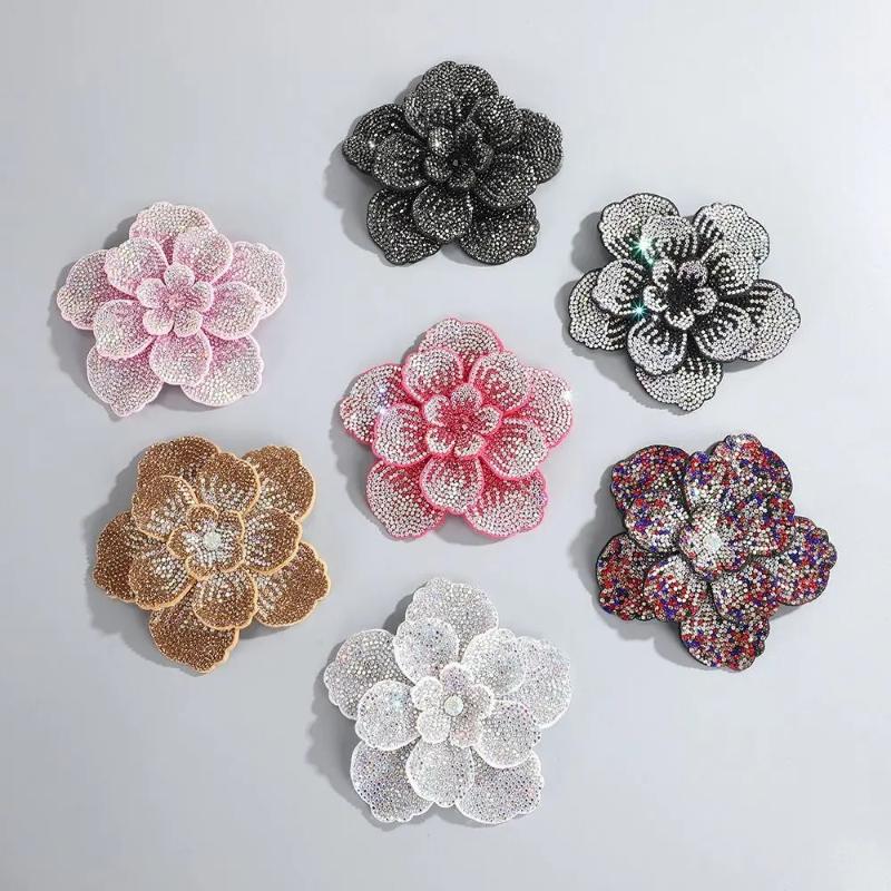 1pc Three-dimensional Camellia - Sew On Rhinestone review and price