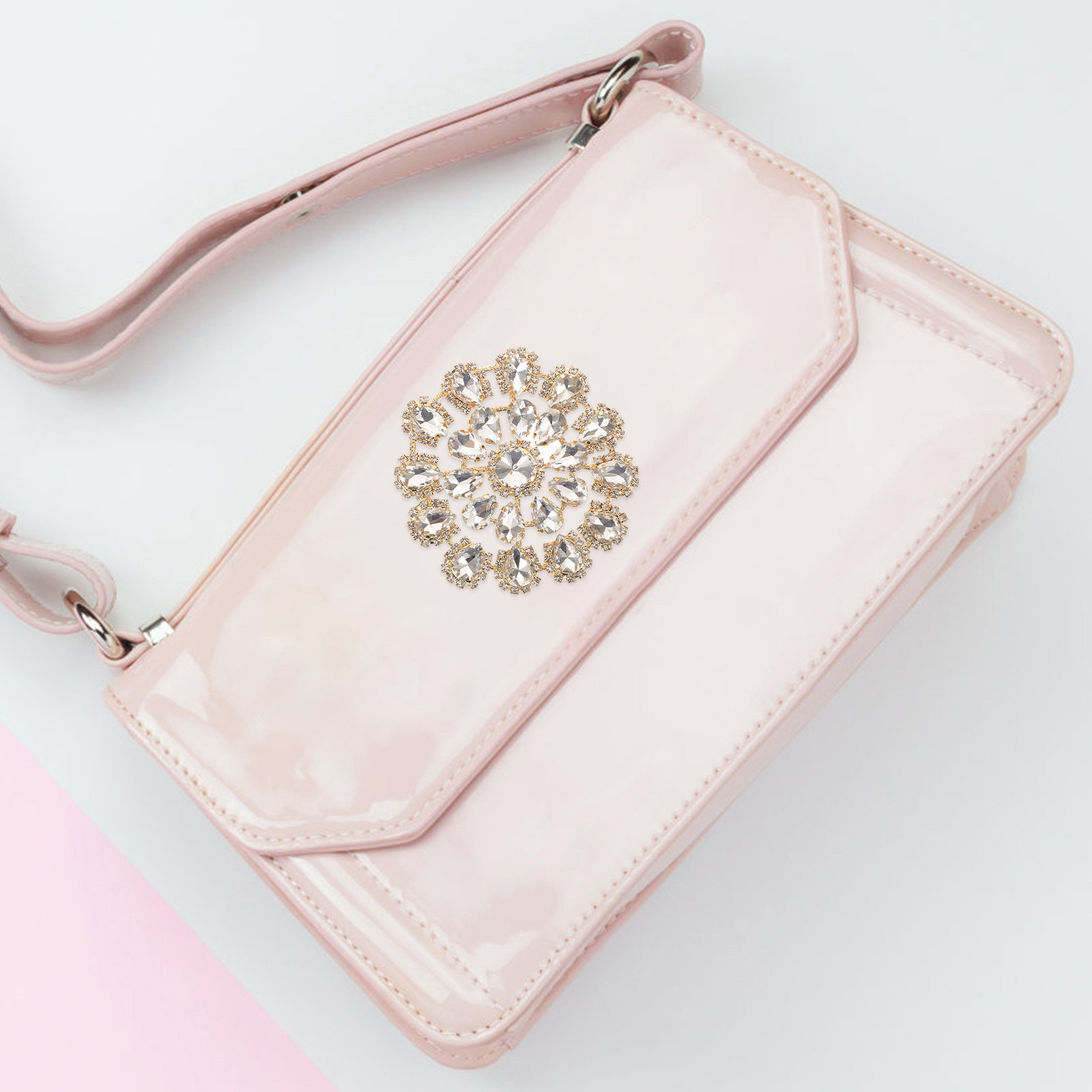 Round Rhinestone Flower Button - Applique Patch Flower review and price