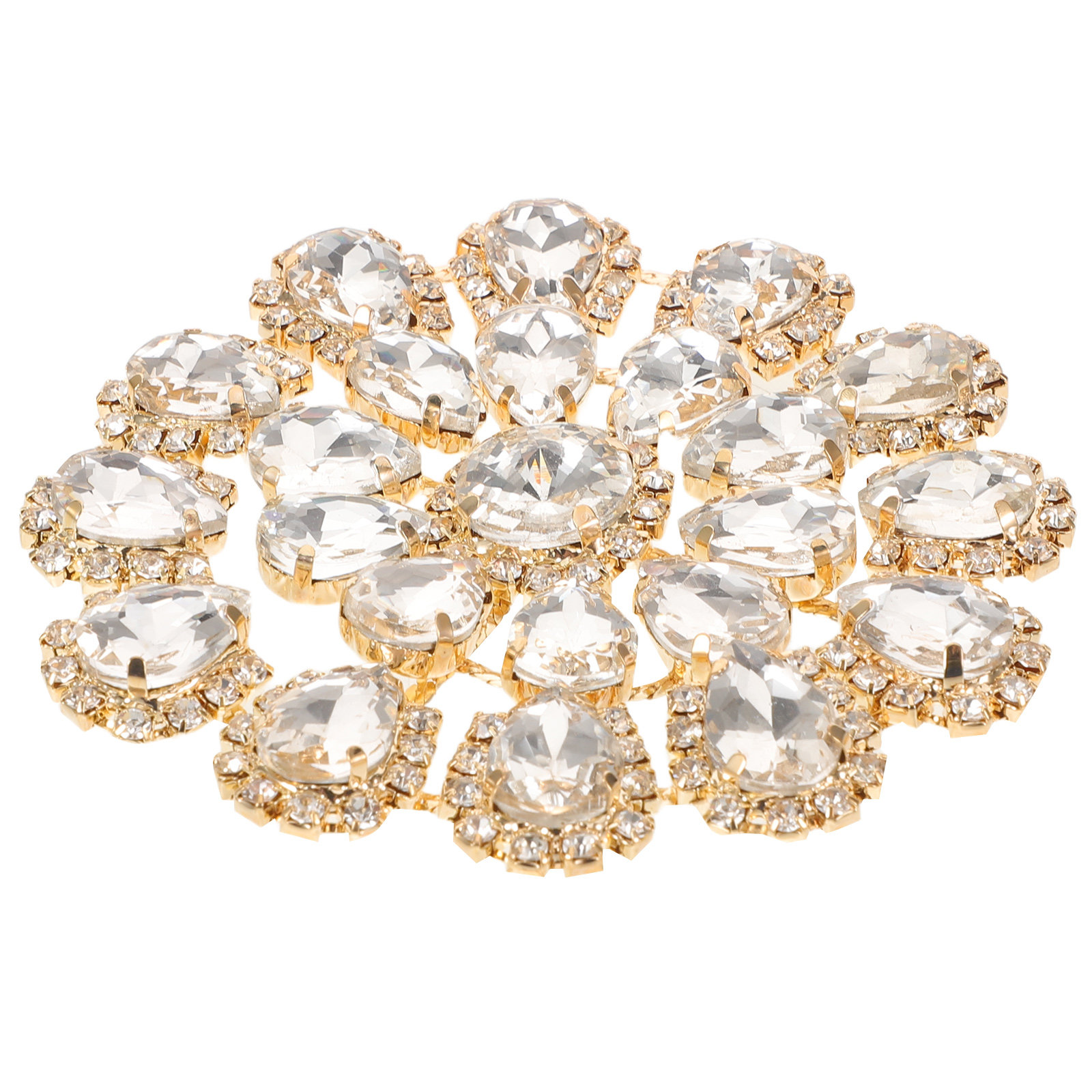 Round Rhinestone Flower Button - Applique Patch Flower review and price