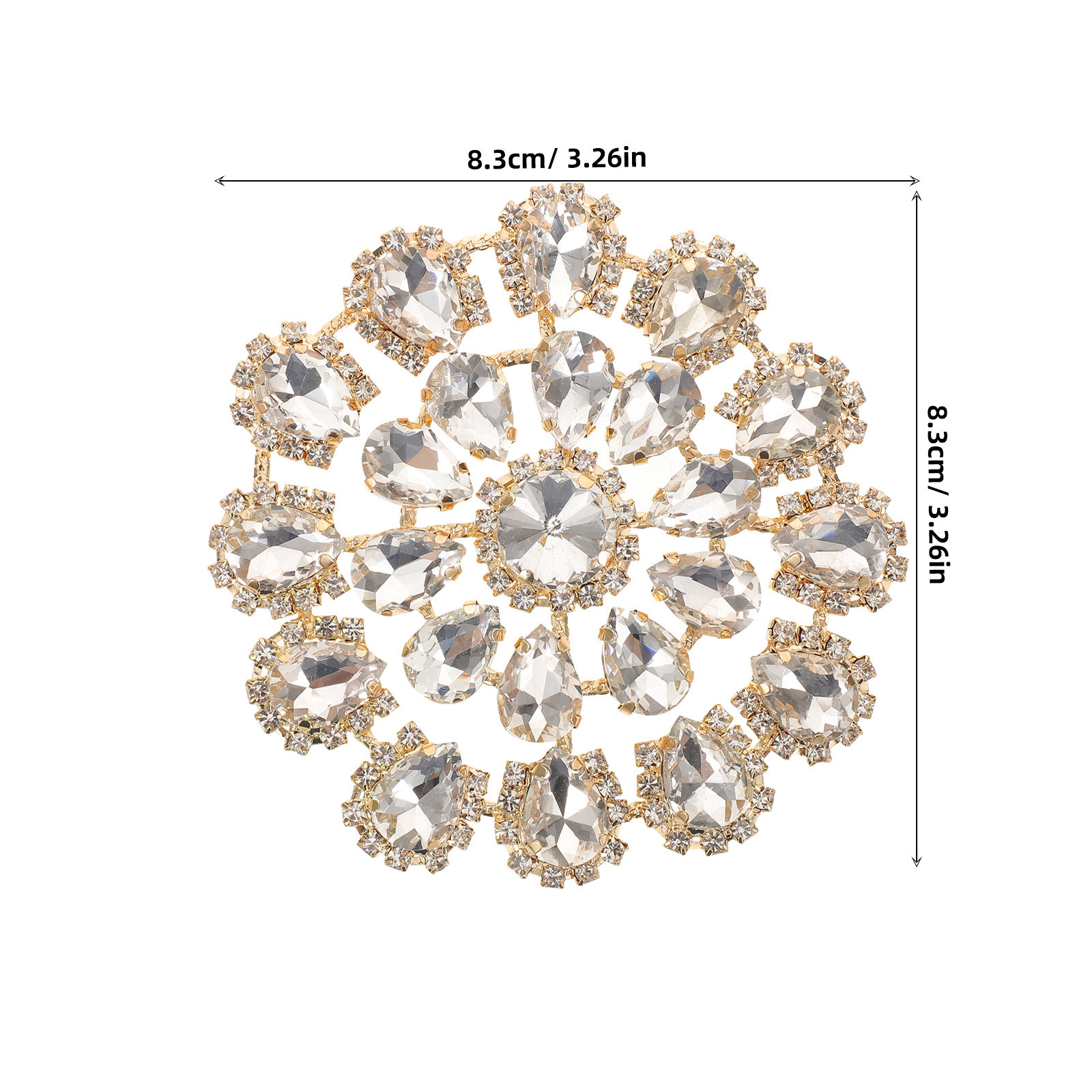 Round Rhinestone Flower Button - Applique Patch Flower review and price