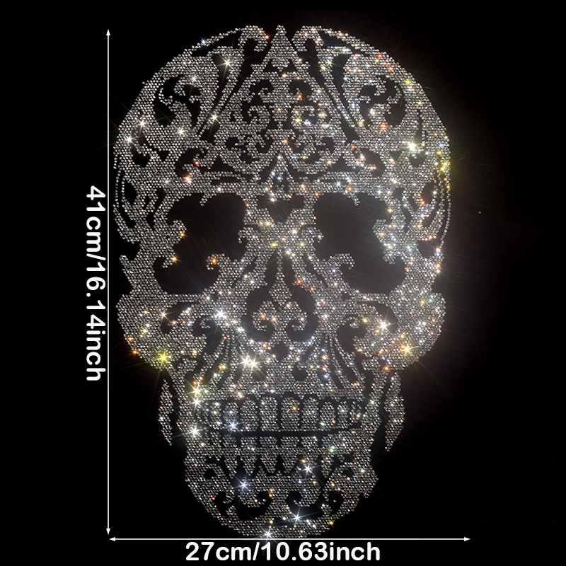 Floral Skull Rhinestone Transf - Hotfix Rhinestone Sheet review and price
